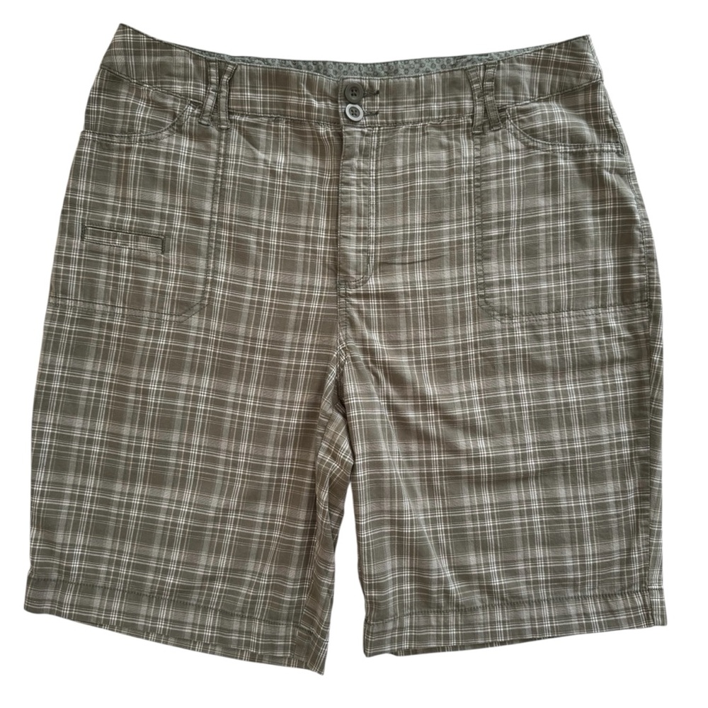 St. John’s Bay Women’s Plaid Bermuda Shorts Size 16 Stretch Cotton